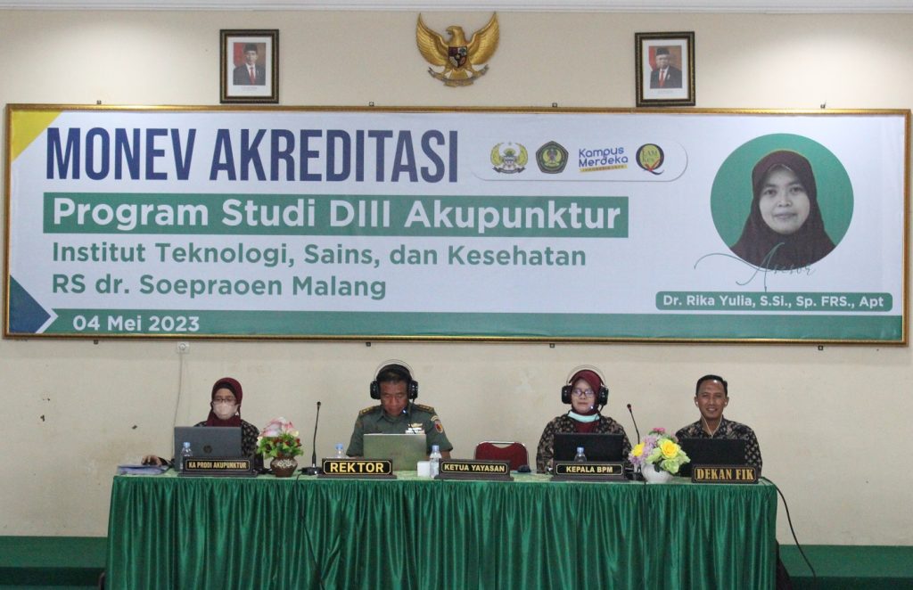Monev (Monitoring dan Evaluasi) Akreditasi Prodi DIII Akupunktur