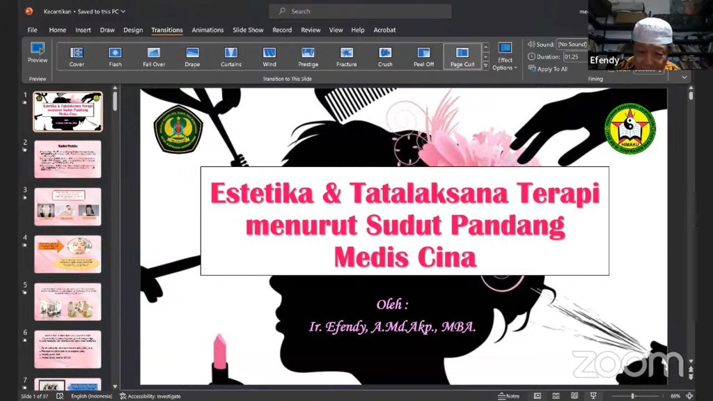 Webinar “Estetika dan Tatalaksana Terapi Menurut Sudut Pandang Medis Cina” Sukses Digelar oleh Himpunan Mahasiswa Akupunktur