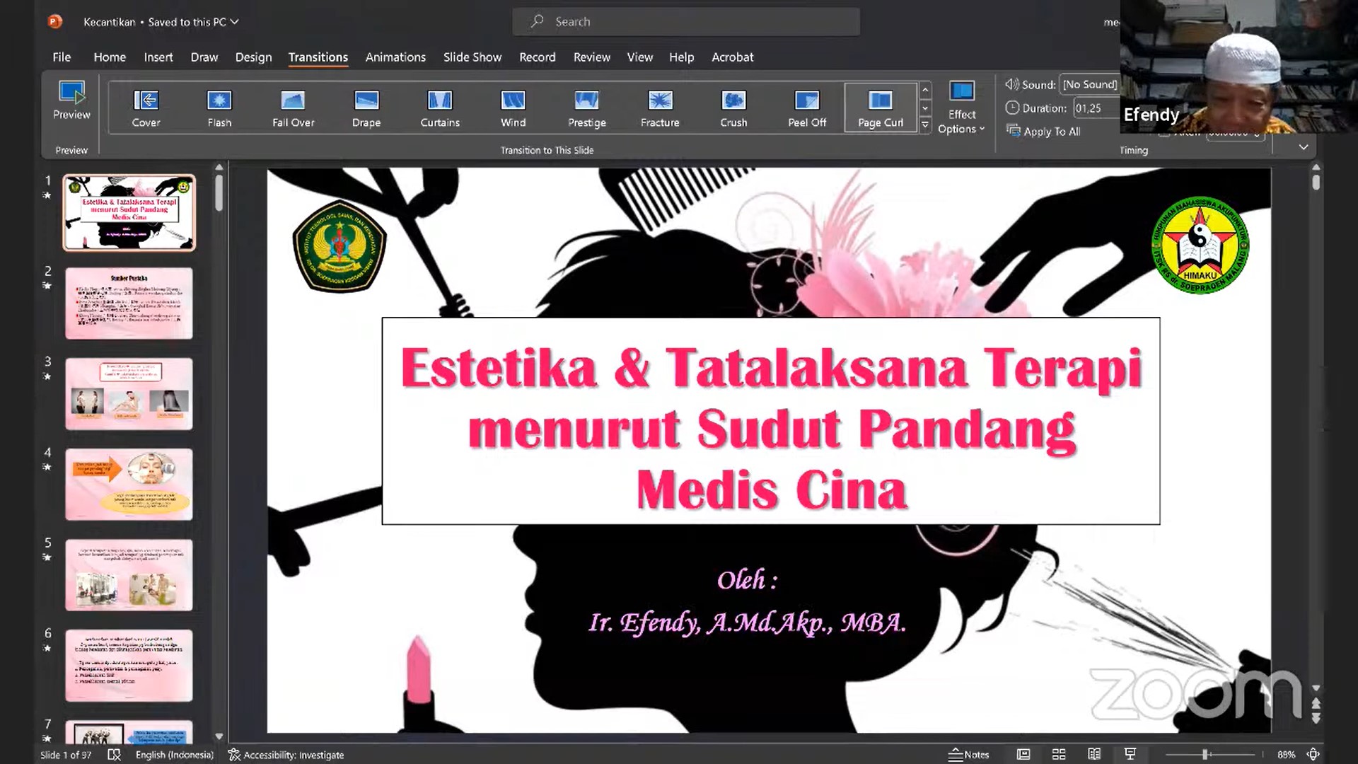 Webinar “Estetika dan Tatalaksana Terapi Menurut Sudut Pandang Medis Cina” Sukses Digelar oleh Himpunan Mahasiswa Akupun